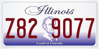IL license plate Z829077