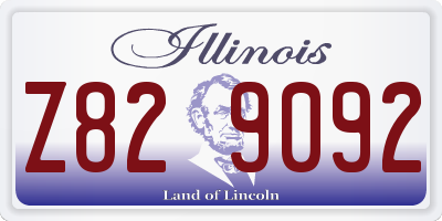 IL license plate Z829092