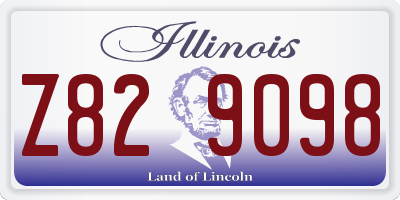 IL license plate Z829098