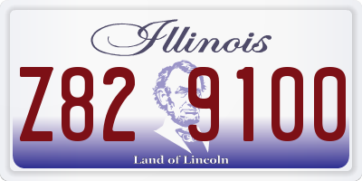 IL license plate Z829100