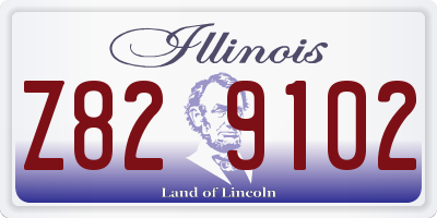 IL license plate Z829102