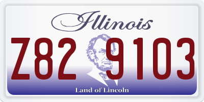 IL license plate Z829103