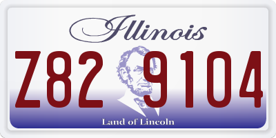 IL license plate Z829104