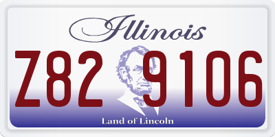 IL license plate Z829106