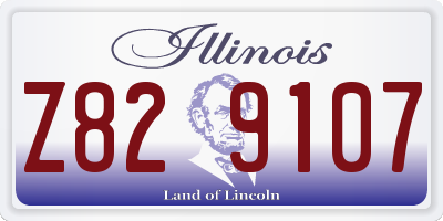 IL license plate Z829107