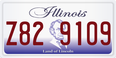 IL license plate Z829109