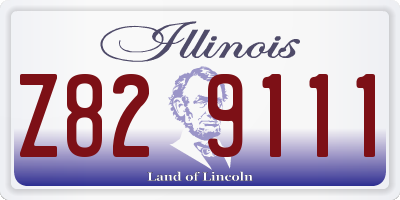 IL license plate Z829111