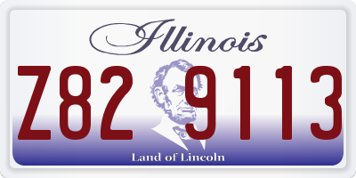 IL license plate Z829113