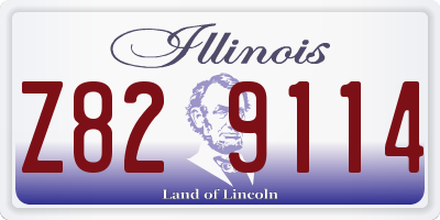 IL license plate Z829114