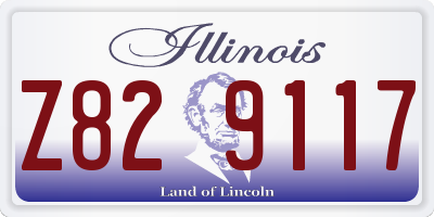 IL license plate Z829117