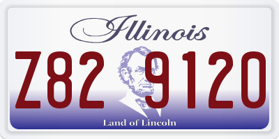 IL license plate Z829120