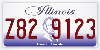 IL license plate Z829123