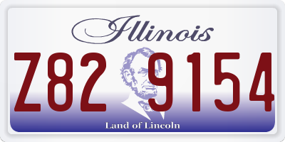 IL license plate Z829154