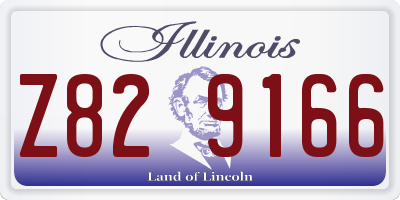 IL license plate Z829166
