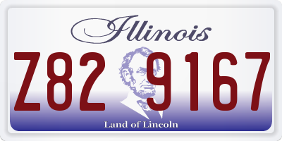 IL license plate Z829167