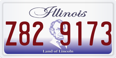 IL license plate Z829173