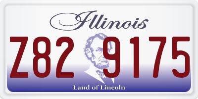 IL license plate Z829175