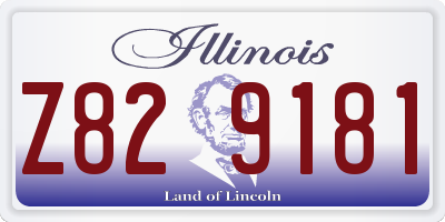 IL license plate Z829181