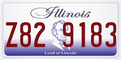 IL license plate Z829183