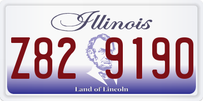 IL license plate Z829190