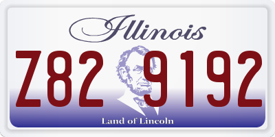IL license plate Z829192