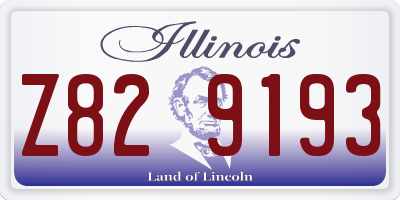 IL license plate Z829193