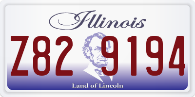 IL license plate Z829194
