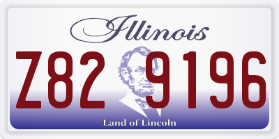 IL license plate Z829196