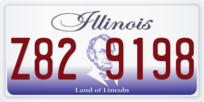 IL license plate Z829198