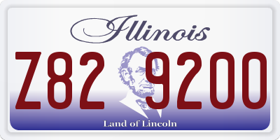 IL license plate Z829200