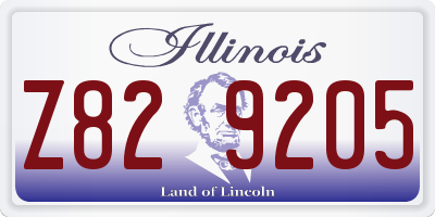 IL license plate Z829205