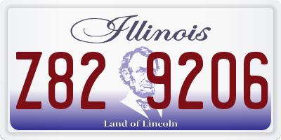 IL license plate Z829206