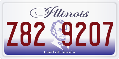 IL license plate Z829207