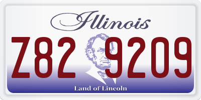 IL license plate Z829209