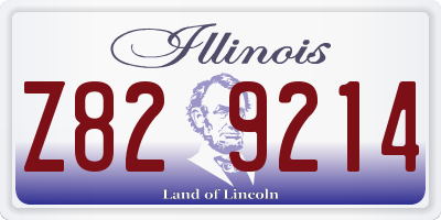 IL license plate Z829214