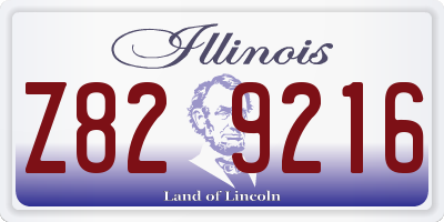 IL license plate Z829216