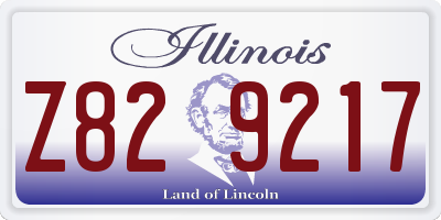 IL license plate Z829217