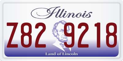 IL license plate Z829218