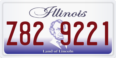 IL license plate Z829221