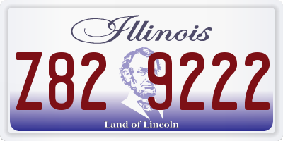 IL license plate Z829222
