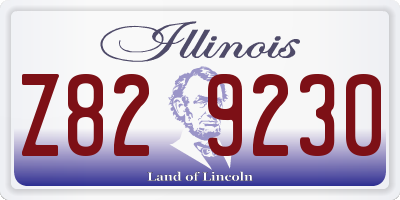 IL license plate Z829230