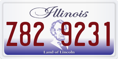 IL license plate Z829231