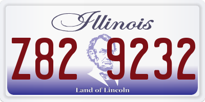 IL license plate Z829232