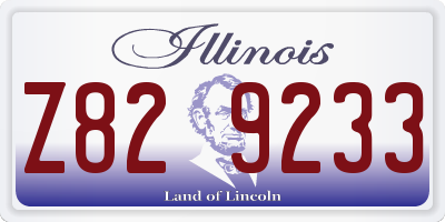 IL license plate Z829233