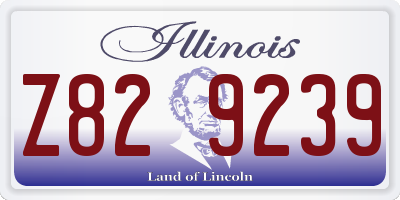 IL license plate Z829239