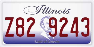 IL license plate Z829243