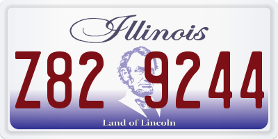 IL license plate Z829244