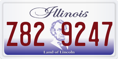 IL license plate Z829247