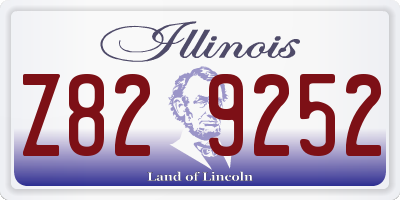 IL license plate Z829252