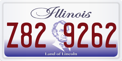 IL license plate Z829262